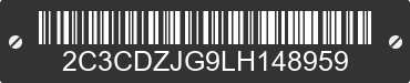 2020 DODGE Challenger 2C3CDZJG9LH148959 VIN decoded