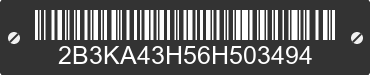 2006 DODGE Charger 2B3KA43H56H503494 VIN decoded