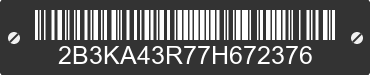 2007 DODGE Charger 2B3KA43R77H672376 VIN decoded