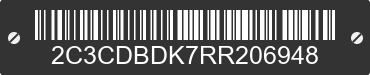 2024 DODGE Charger 2C3CDBDK7RR206948 VIN decoded