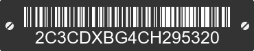 2012 DODGE Charger 2C3CDXBG4CH295320 VIN decoded