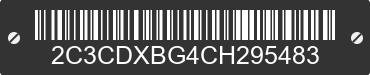 2012 DODGE Charger 2C3CDXBG4CH295483 VIN decoded