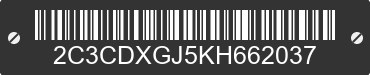 2019 DODGE Charger 2C3CDXGJ5KH662037 VIN decoded