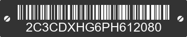 2023 DODGE Charger 2C3CDXHG6PH612080 VIN decoded