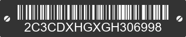 2016 DODGE Charger 2C3CDXHGXGH306998 VIN decoded