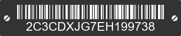 2014 DODGE Charger 2C3CDXJG7EH199738 VIN decoded