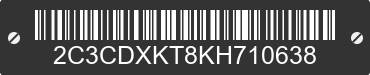 2019 DODGE Charger 2C3CDXKT8KH710638 VIN decoded
