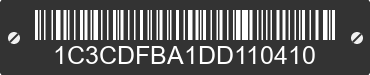 2013 DODGE Dart 1C3CDFBA1DD110410 VIN decoded