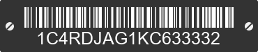 2019 DODGE Durango 1C4RDJAG1KC633332 VIN decoded
