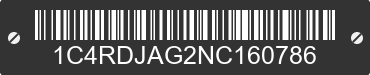 2022 DODGE Durango 1C4RDJAG2NC160786 VIN decoded