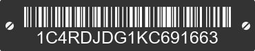2019 DODGE Durango 1C4RDJDG1KC691663 VIN decoded