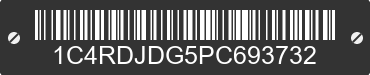 2023 DODGE Durango 1C4RDJDG5PC693732 VIN decoded