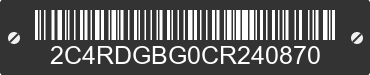 2012 DODGE Grand Caravan 2C4RDGBG0CR240870 VIN decoded