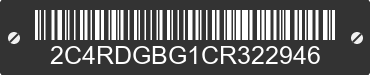 2012 DODGE Grand Caravan 2C4RDGBG1CR322946 VIN decoded