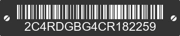 2012 DODGE Grand Caravan 2C4RDGBG4CR182259 VIN decoded
