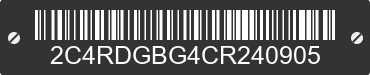2012 DODGE Grand Caravan 2C4RDGBG4CR240905 VIN decoded