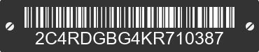 2019 DODGE Grand Caravan 2C4RDGBG4KR710387 VIN decoded
