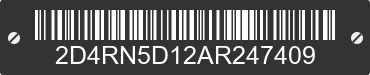 2010 DODGE Grand Caravan 2D4RN5D12AR247409 VIN decoded
