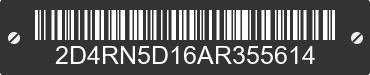 2010 DODGE Grand Caravan 2D4RN5D16AR355614 VIN decoded