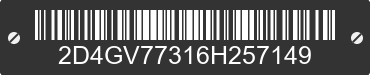 2006 DODGE Magnum 2D4GV77316H257149 VIN decoded
