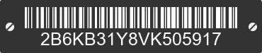 1997 DODGE Ram Van 2B6KB31Y8VK505917 VIN decoded