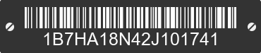 2002 DODGE Ram 1B7HA18N42J101741 VIN decoded