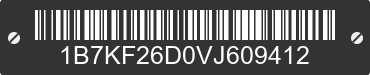1997 DODGE Ram 1B7KF26D0VJ609412 VIN decoded