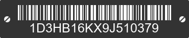 2009 DODGE Ram 1D3HB16KX9J510379 VIN decoded