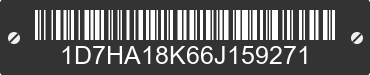 2006 DODGE Ram 1D7HA18K66J159271 VIN decoded