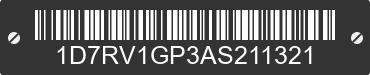 2010 DODGE Ram 1D7RV1GP3AS211321 VIN decoded