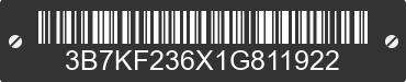 2001 DODGE Ram 3B7KF236X1G811922 VIN decoded