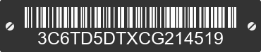 2012 DODGE Ram 3C6TD5DTXCG214519 VIN decoded