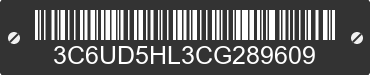 2012 DODGE Ram 3C6UD5HL3CG289609 VIN decoded
