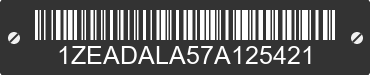 2007 EZL MODEL EZL80/EZL*80 1ZEADALA57A125421 VIN decoded