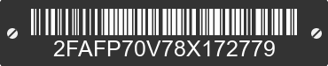 2008 FORD Crown Victoria 2FAFP70V78X172779 VIN decoded