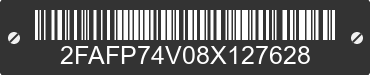 2008 FORD Crown Victoria 2FAFP74V08X127628 VIN decoded
