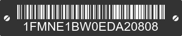 2014 FORD E-150 1FMNE1BW0EDA20808 VIN decoded