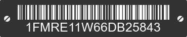 2006 FORD E-150 1FMRE11W66DB25843 VIN decoded