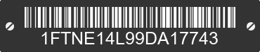 2009 FORD E-150 1FTNE14L99DA17743 VIN decoded