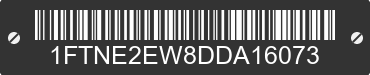 2013 FORD E-250 1FTNE2EW8DDA16073 VIN decoded