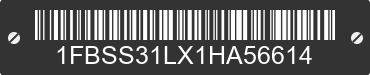 2001 FORD E-350 1FBSS31LX1HA56614 VIN decoded