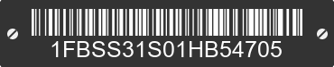 2001 FORD E-350 1FBSS31S01HB54705 VIN decoded
