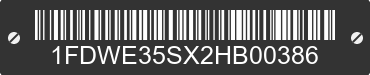 2002 FORD E-350 1FDWE35SX2HB00386 VIN decoded