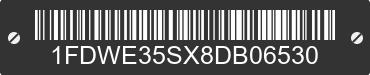 2008 FORD E-350 1FDWE35SX8DB06530 VIN decoded