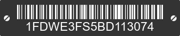 2011 FORD E-350 1FDWE3FS5BD113074 VIN decoded