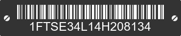 2004 FORD E-350 1FTSE34L14H208134 VIN decoded