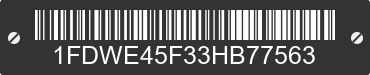 2003 FORD E-450 1FDWE45F33HB77563 VIN decoded
