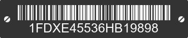 2006 FORD E-450 1FDXE45536HB19898 VIN decoded