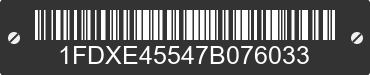 2007 FORD E-450 1FDXE45547B076033 VIN decoded