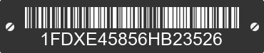 2006 FORD E-450 1FDXE45856HB23526 VIN decoded